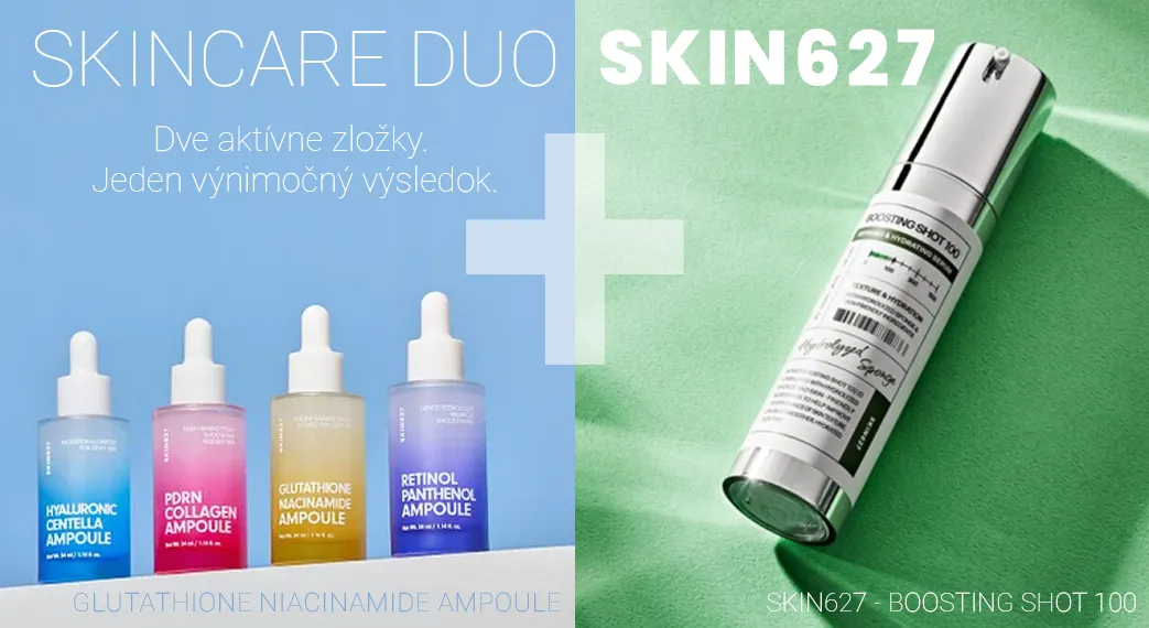 Vzorec úspechu - veda, príroda a modernosť Kórejská kozmetická značka SKIN627 nastavuje nové štandardy v starostlivosti o pleť. Kombináciou pokročilého vedeckého výskumu s vysoko kvalitnými zložkami ponúka značka produkty, ktoré efektívne riešia individuálne potreby každého typu pleti. Získala si uznanie medzi nadšencami K-beauty za svoj vedecký prístup k starostlivosti o pleť a pôsobivé výsledky. Vďaka pokročilému zloženiu a inovatívnym aktívnym zložkám prináša kozmetika SKIN627 viditeľné účinky a zároveň sa stará o dlhodobé zdravie pleti.